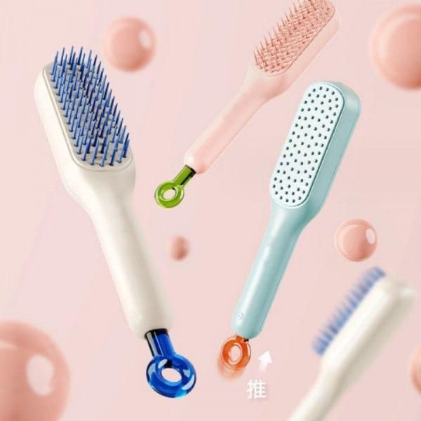 KAMOREA Self-Cleaning Anti-Static Massage Comb Pack of 1