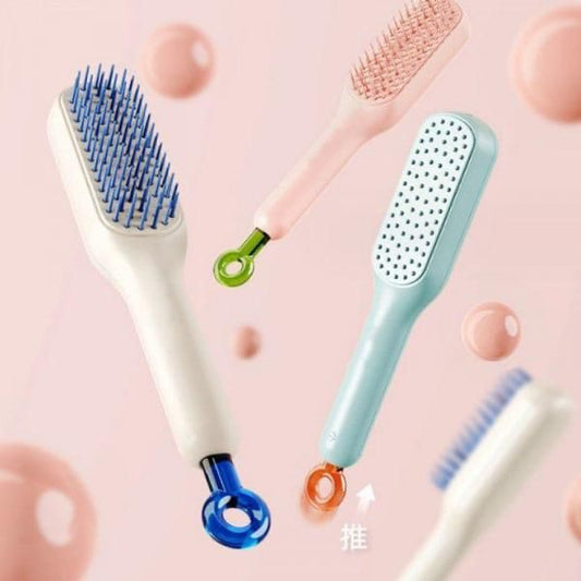 KAMOREA Self-Cleaning Anti-Static Massage Comb Pack of 1
