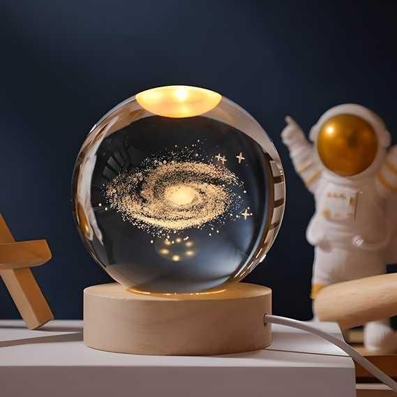 KAMOREA 3D Crystal Ball LED Lamp – Decorative Night Light for Home & Gifting (Assorted Design