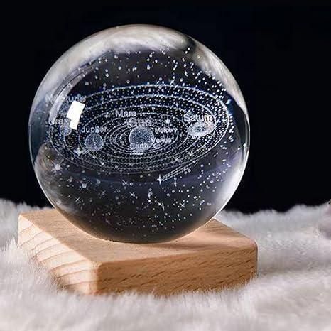 KAMOREA 3D Crystal Ball LED Lamp – Decorative Night Light for Home & Gifting (Assorted Design