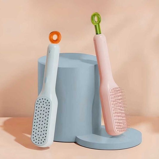KAMOREA Self-Cleaning Anti-Static Massage Comb Pack of 1