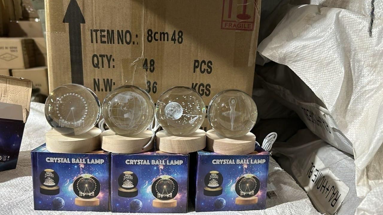 KAMOREA 3D Crystal Ball LED Lamp – Decorative Night Light for Home & Gifting (Assorted Design